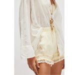 Free People  Dainty Ethereal Cottage Mae Washed Eyelet Shirt in White Size Medium Photo 5