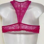 PINK - Victoria's Secret Victoria's Secret Pink Lace Bralette Bra‎ Lightly Lined Wireless Racerback Small Photo 3