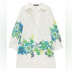 ZARA  Jual Flower Print Collar Dress, Size XL New w/Tag Photo 2