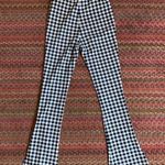 Urban Outfitters BLACK & WHITE GINGHAM PLAID BASIC FLARE SOFT PANTS Photo 3