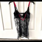 Victoria's Secret Victoria Secret black lace lingerie with red built in underwire bra Photo 9