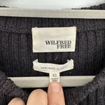 Aritzia Wilfred Free Women's Dark Grey Black Charcoal Ribbed Wool Sweater xs Photo 2