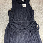 Anne Klein  Black Pleated Wide Leg Jumpsuit Sleeveless Tie Waist Size 10 Photo 0
