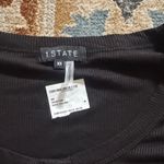 1. State  Black Long Sleeve Henley Top Photo 1