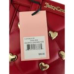 Juicy Couture NWT Red Quilted Mini Tote with Gold Heart Studs Crossbody Bag Photo 5