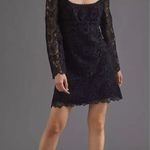 Anthropologie  Maeve Black Embroidered Lace Mini Dress Size 2 Photo 0