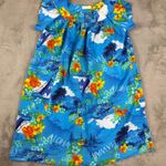 Vintage Made in Hawaii Aloha Dress Floral Print Island Cruise Dress Size L Blue Size L Photo 0