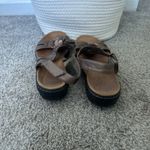 Clarks Women's Leisa Claytin Sandal Flat Leather Size 7.5 Retro Floral Summer Photo 3