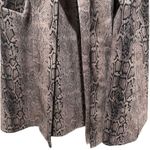 Love Token Snakeskin Print Tie Jacket Brown Size Small Photo 2