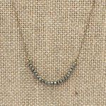 Women's Necklace 18" Jewelry Accessories Simple Gold Tone Curved Beaded Pendant Photo 0