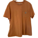 Carhartt loose fit orange short sleeved t-shirt women's size 2XL front pocket Photo 0