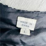 Vintage sequin beaded fringe cardigan sweater shirt black large formal dressy Photo 7