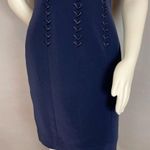 Vintage Niteline Della Roufogali Cocktail Dress Navy Blue Lace Photo 3
