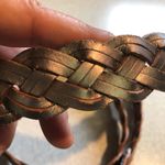 Coastal Cowgirl Granola Western Preppy Bonded Leather Bronze Braided Bo… Size L Photo 2