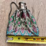 Guam USA Vintage  Rainbow Color  Mesh Metal Purse Evening Bag Excellent Gate Open Photo 7