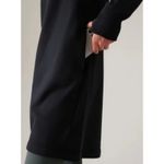 Athleta  Cozy Karma Black Asymmetrical Zip Sweatshirt Plush Yoga Sporty Dress XS Photo 11