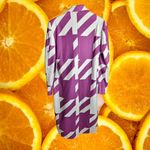 Jacket Hub Purple Emily in Paris White Geometric Print Double Breasted Jacket Purple Photo 7