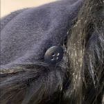 Adrienne Landau Navy Faux Fur Collar Cape Poncho Size undefined Photo 4