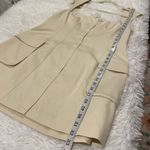 L'Academie L’academie Ashleigh Stretch Cotton Cargo Mini Dress in Khaki Beige XL Photo 6