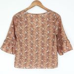 Pins and Needles Printed Bohemian Blouse | Size XS Orange Photo 4