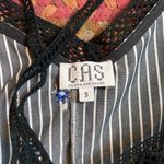 C.A.S CLOTH AND STEEL PARALLEL STRIPE ASYMMETRICAL BLOUSE CAMI WESTERN Gray Photo 2