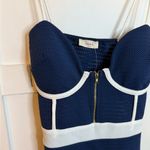 Sarah La NWT  Navy Blue Nautical Sailor Open Back Dress Photo 4