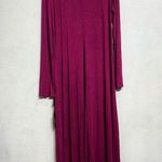 Michael Lauren  Burgundy Deep V-Neck Jersey Maxi Dress Sz L NWT Photo 8