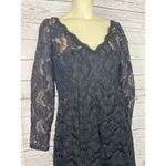 American Vintage handmade black scalloped lace long formal dress size small Photo 5