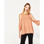 ZARA ✨ FRILLED TOP WITH CUT-OUT SHOULDERS✨ Photo 2