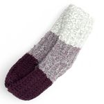 Muk Luks Purple Stripe Cabin Socks Shea Butter Infused No Slip S/M 6 Photo 2