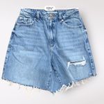 Garage Denim Wide Leg Distressed Shorts Womens Size 3 Blue Streetwear Photo 3