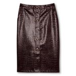 Rachel Comey For Target Skirt 2 Faux Leather Textured Brown Pencil Skirt NWT Photo 3
