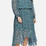 1. State  Woodland Floral High Low V-Neck Midi Dress, EUC, Size 1X, MSRP $140 Photo 0
