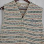 Drift Collective Logo Embroidered Button Up Sweater Vest Tan Size M Photo 5