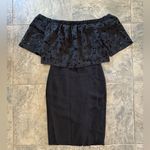 Shoshanna Astor Black Floral Lace Off The Shoulder Sheath Dress Size 4 $440 Photo 8