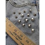 Hot Pants Mini Shorts Studded High Rise Waist Distressed Light Blue Size S Photo 2