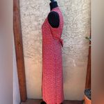 Vintage 90’s Cottagecore Mandarin Collar Red Floral Sleeveless Dress Size 12 Photo 1