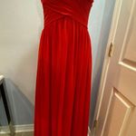 Azazie Yasmin Strapless Sweetheart Neckline Chiffon Scarlet Formal Gown Dress Photo 0
