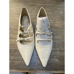 Sam Edelman Size 7 Ivory Leather Cass Strappy Ballet Flats Mary Jane Display Photo 3