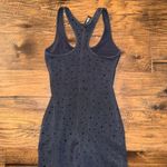 SKIMS  Outdoor Rhinestone Mid Thigh Romper One Piece Small Black/Dark Gray NWOT Photo 2