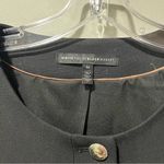 White House | Black Market WHBM Black Button-Up Bell Sleeve Peplum Jacket Size 12 Photo 2