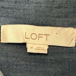 Loft Ann Taylor  Women's M Blue Denim Long Sleeve Tunic Dress Short Side Pockets Photo 5