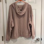 American Eagle  Women's Mauve Pink Oversized Quarter Zip Photo 1