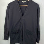 Madewell  DARK GREY ORGANIC COTTON PATCH POCKETS CARDIGAN TOP Sz XXS Photo 0