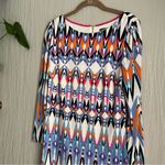 Vince Camuto Dress Multi Color Geo Print Long Sleeve Sheath Size 6 Photo 4