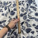 Ella Moss XL Linen Blend Wide Leg Pants Pull On Blue Floral Pockets Resort Beach Photo 12