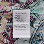 Camilla Silk Drop Shoulder Metallic Sparkle Embellished Boho Top Blouse XS Photo 8