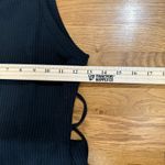 Princess Polly  Black Ribbed Sleeveless Maxi Dress Side Tie EU 40 US 8 Photo 1