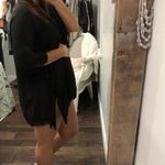 None 𝅺Large black tasseled fringe swimsuit kimono cover Photo 1