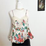 Vintage Victoria's Secret floral lace satin cami M/L White Size M Photo 1